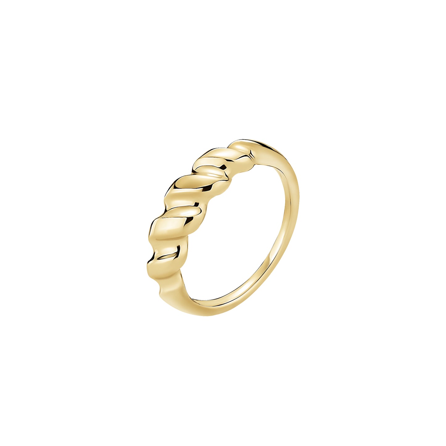 8 kt. guldring, snoet