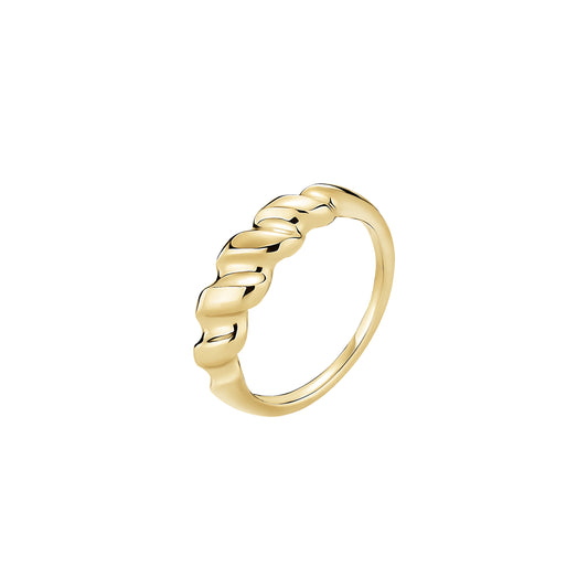 8 kt. guldring, snoet