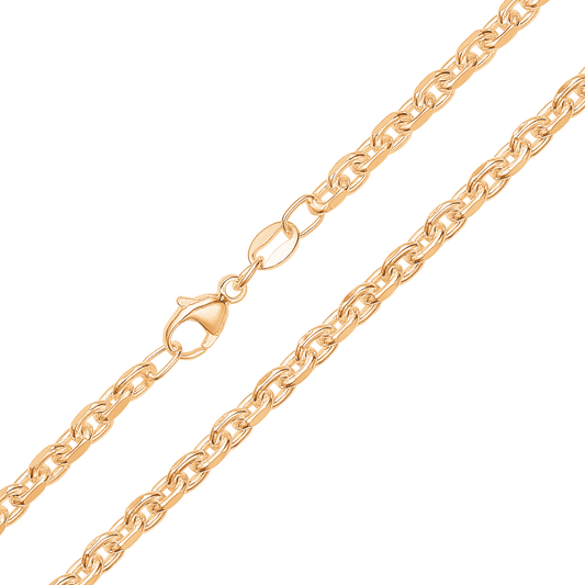 14 kt. guldbelagt sølv- Ankerarmbånd 1.00 mm tråd,  18 cm - 19 cm - 21 cm