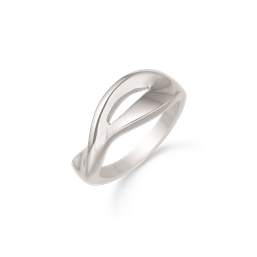 Sølv ring rhodineret oval med dreje led.