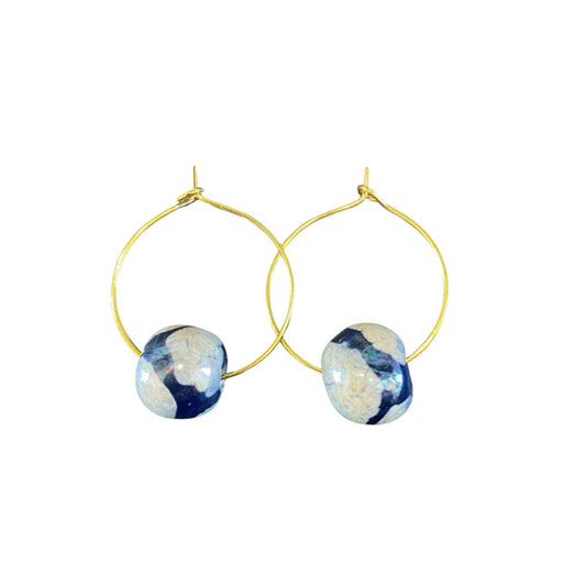 Unika øreringe - Classic blue giraf