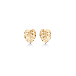8 kt. guld ørestikker blad