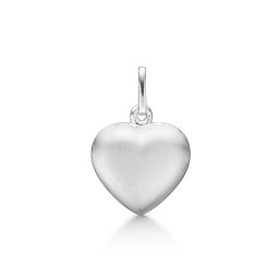 Sølv vedhæng hjerte mat/blank. Mål: 13 x 12 mm.