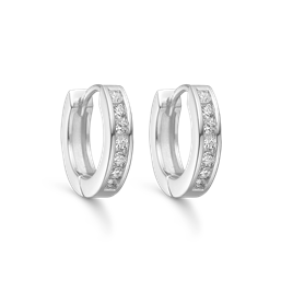Sølv knækcreol rhodineret Mål 3,4 x 16 mm.