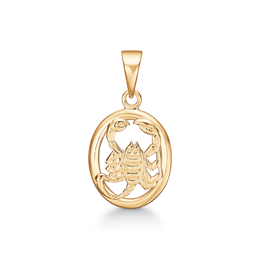 8 kt. guld vedhæng stjernetegn skorpion. Mål: 13 x 12,5 mm.