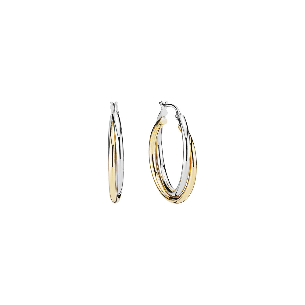 9 kt. guld creol 2-farvet diameter 25mm