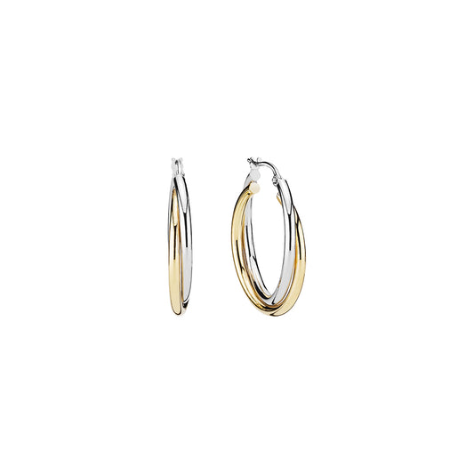 9 kt. guld creol 2-farvet diameter 25mm