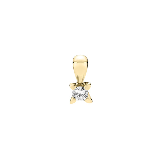 8 kt. guld vedhæng med lab grown diamanter 0,15CT TW.VS