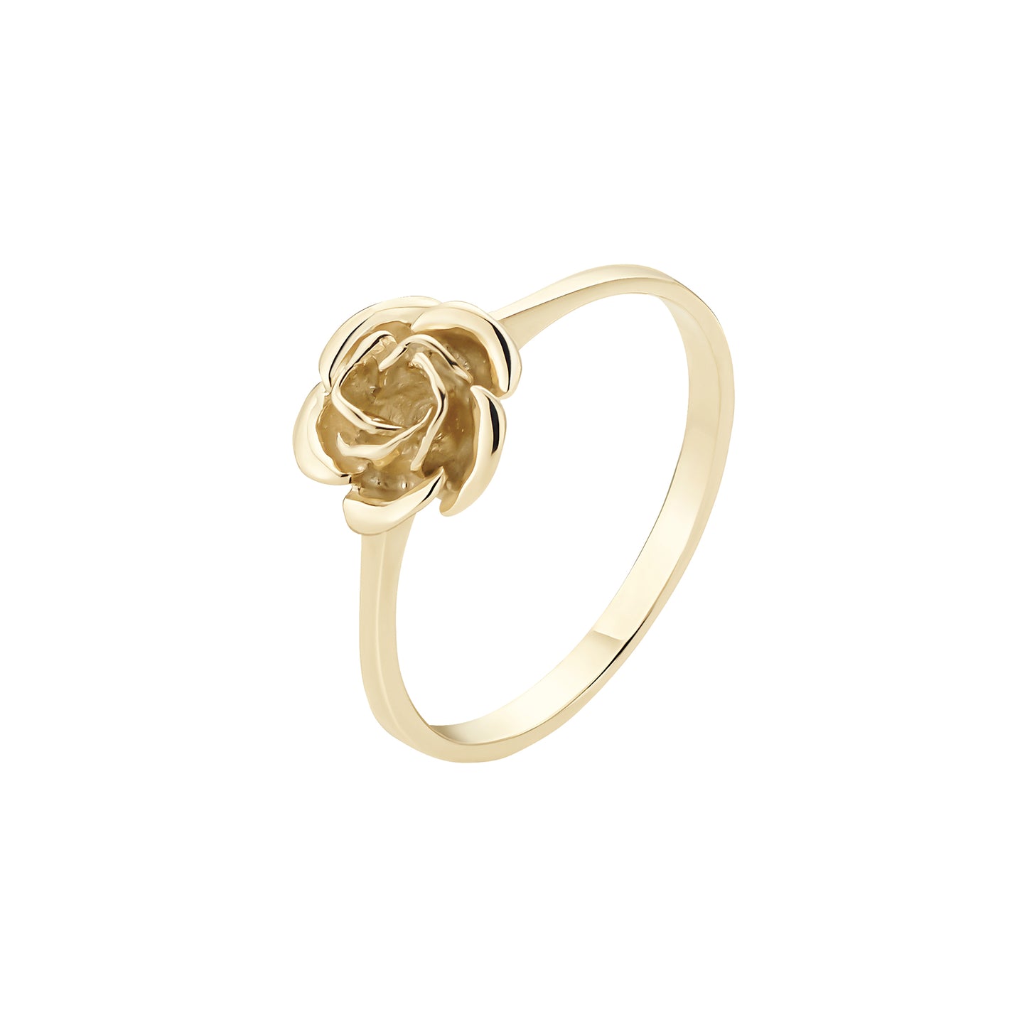 8 kt. guldring, rose 9x9mm
