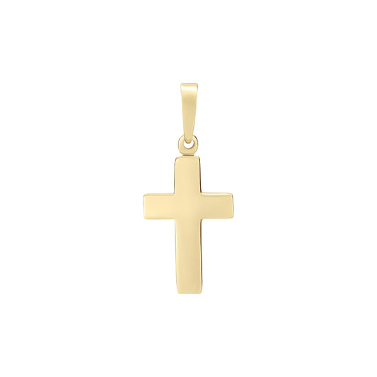 Sølvvedhæng kors 15x10mm belagt med guld