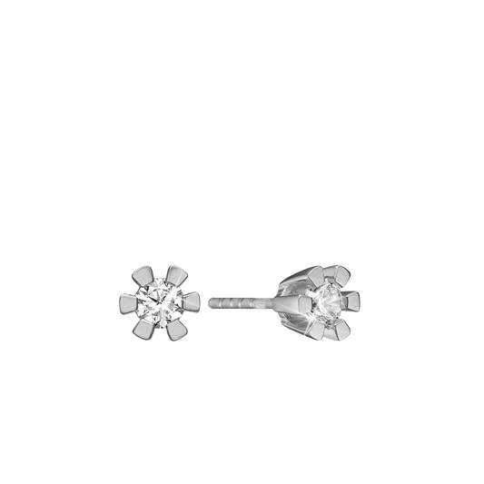 Eternity Ørestikker 14 Karat Hvidguld Med 2x0,40ct W/SI Diamant