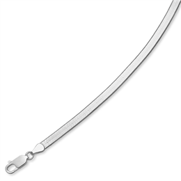 Sølv Sildebenshalskæde blank 925s. B 4,49 mm , flere længder
