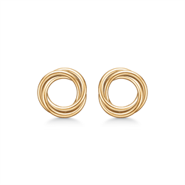 14 kt. guld ørestikke 3 store ringe