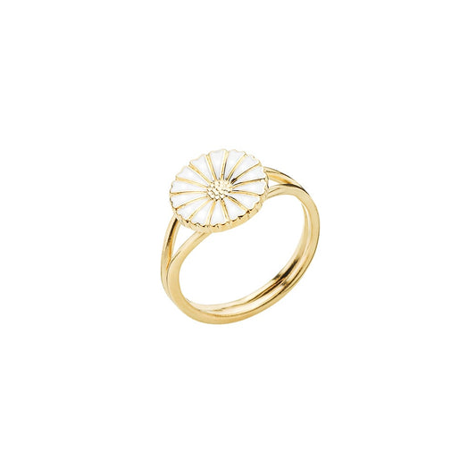 Marguerit ring, 24 kt guldbelagt sølv.