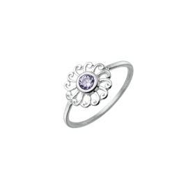 Sølv ring blomst