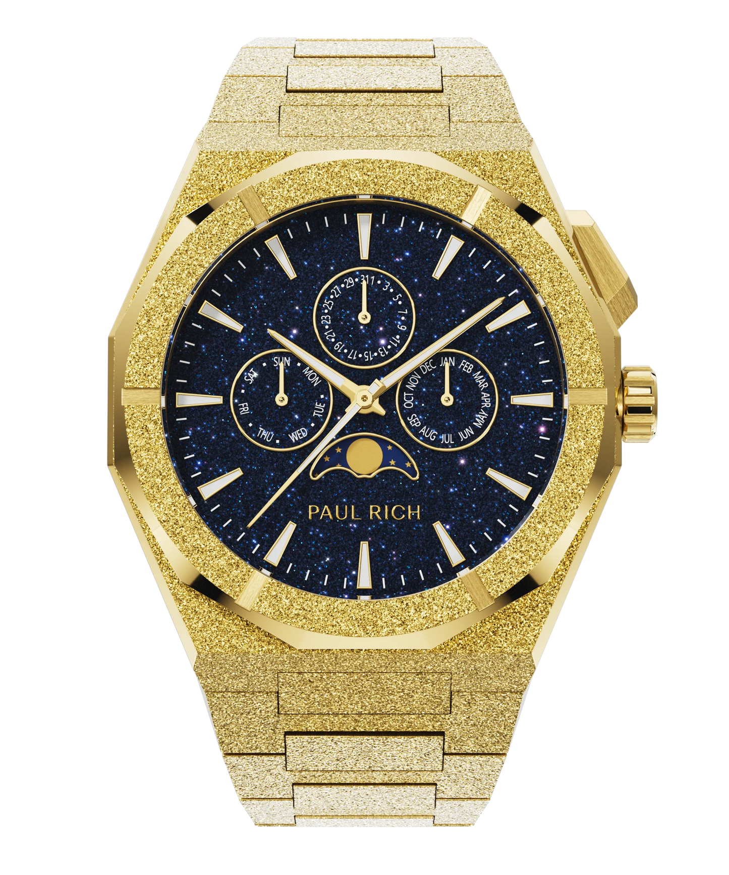 Moonphase Frosted Star Dust II Gold