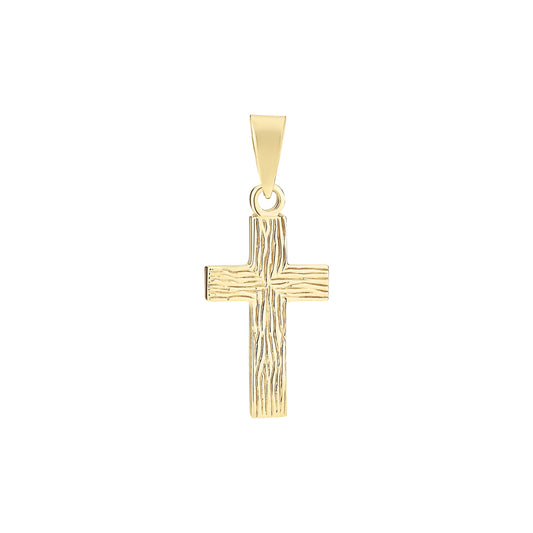 Vedhæng kors 20x12 mm, sølv belagt med guld.