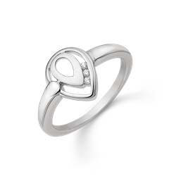 Sølv ring rhodineret dråber mat og blank