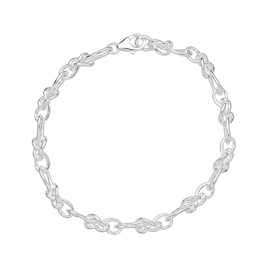 Sølv armbånd knude 5mm 20cm