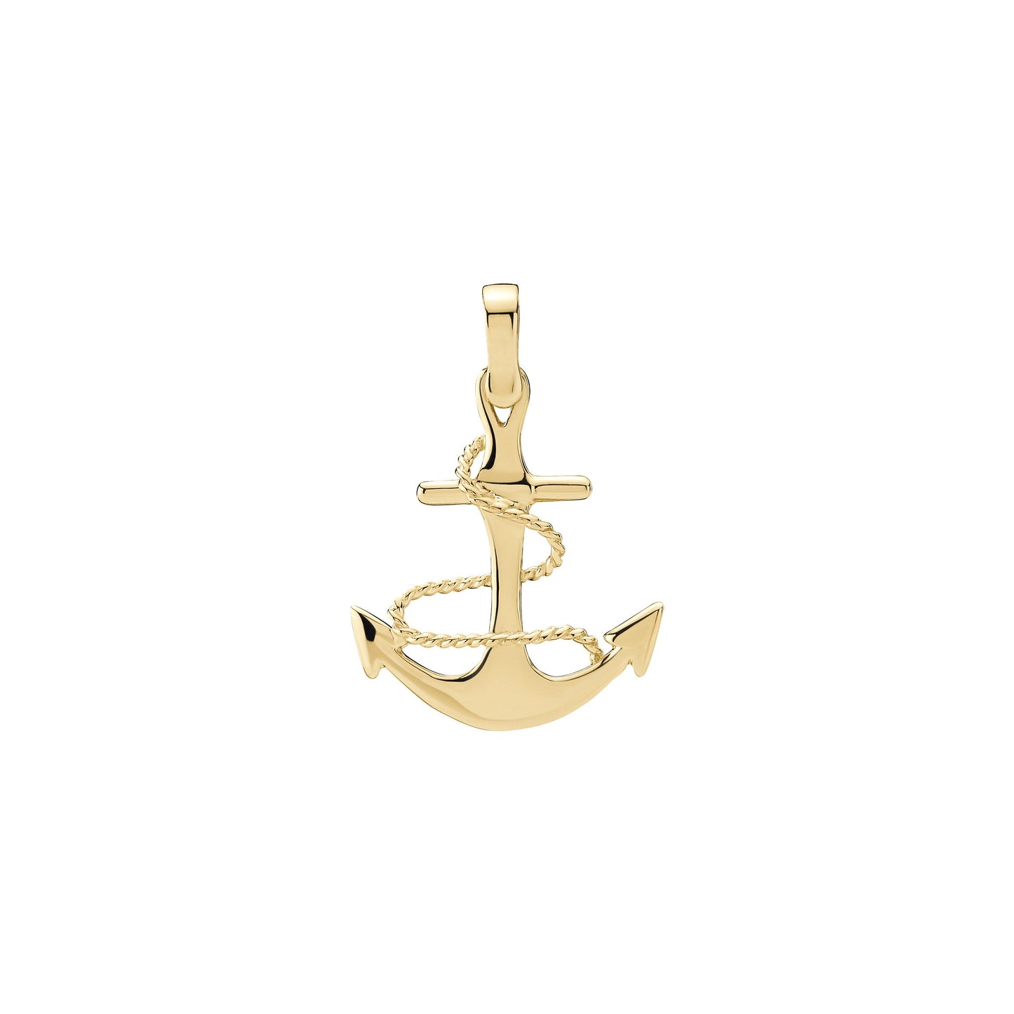 Vedhæng, anker, 22x18mm. 14 kt.