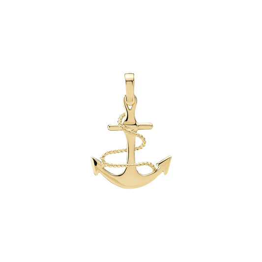 Vedhæng, anker, 22x18mm. 14 kt.