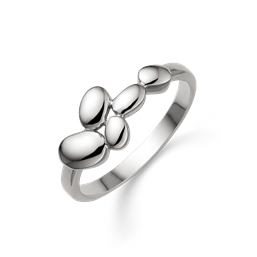 Sølv ring rhodineret ovaler.