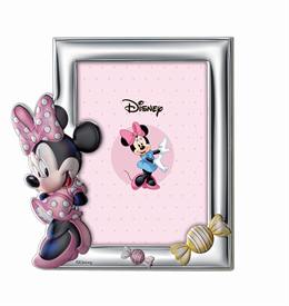 Disney Minnie fotoramme, Minnie i lyserød kjole - Mål: 13 x 18 cm.