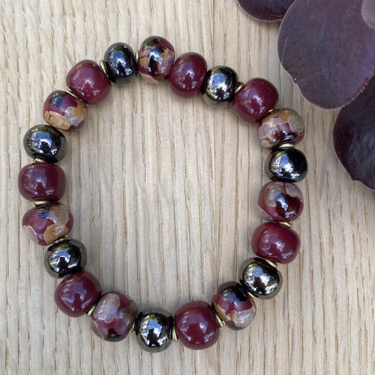 Armbånd elastik - Bordeaux mix