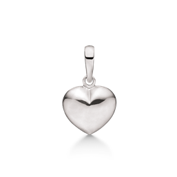 Sølv vedhæng hjerte. Mål: 12 x 10 mm.