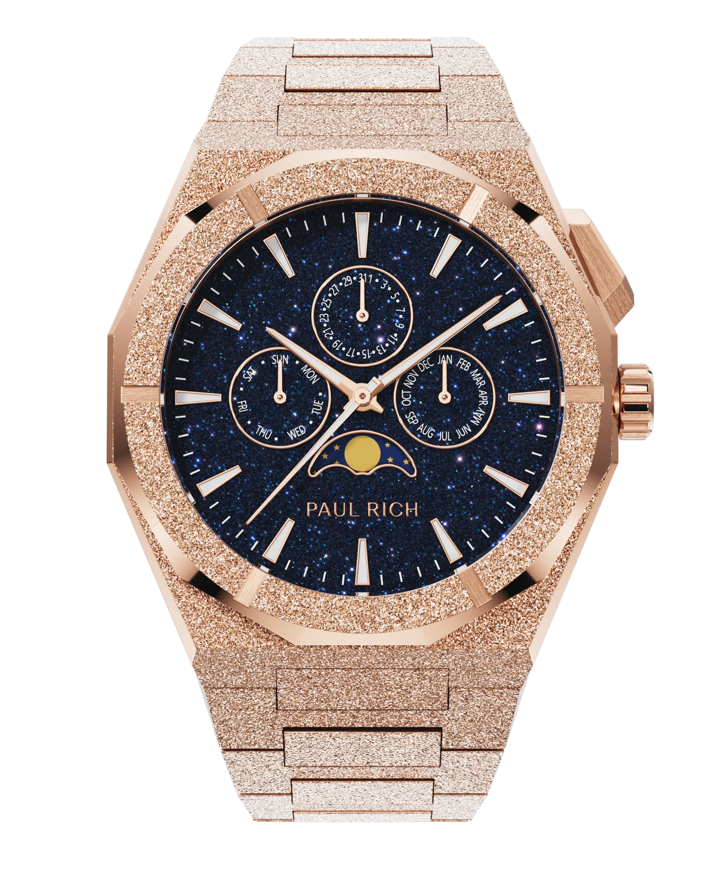 Moonphase Frosted Star Dust II Rose Gold
