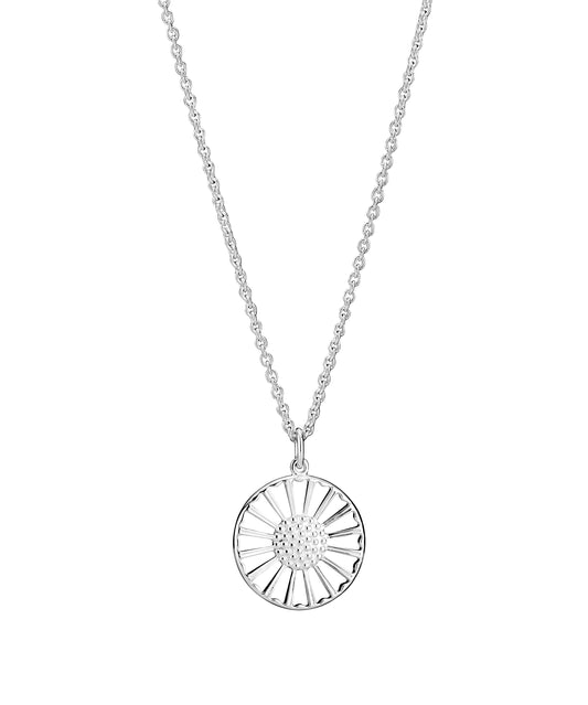 Collier, blomst, silhuet, 45-48cm, 925 sølv