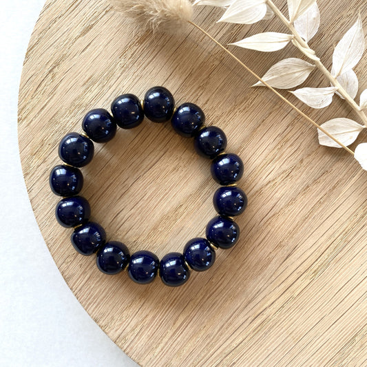 Perlearmbånd elastik - Midnight