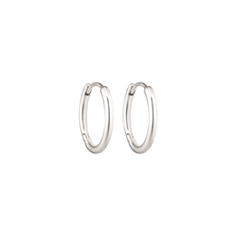 Sølv knækcreoler Mål: 1,6 x 14 mm.