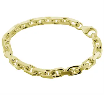 Guldanker armbånd, 14 karat guld - 6.5 mm