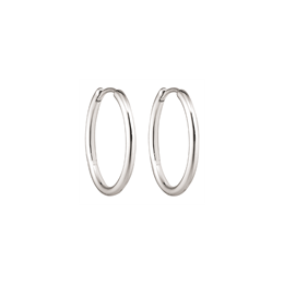 Sølv knækcreoler Mål: 1,6 x 18 mm.
