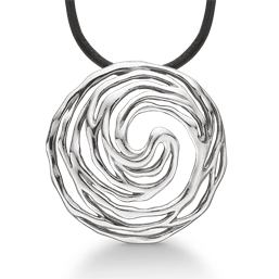 Sølv vedhæng spiral med let oxydering.