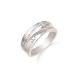 Sølv ring rhodineret dobbelt bred pind