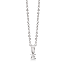 Sølv halskæde rhodineret  cubic zirconia i 4 grabber.