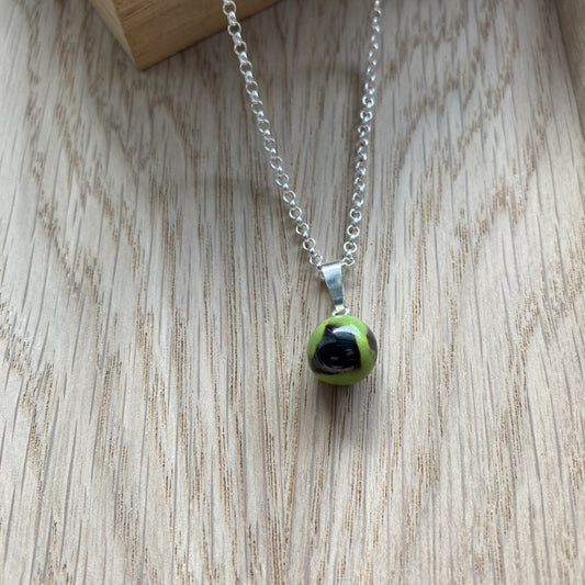 Vedhæng i sølv - Clear green