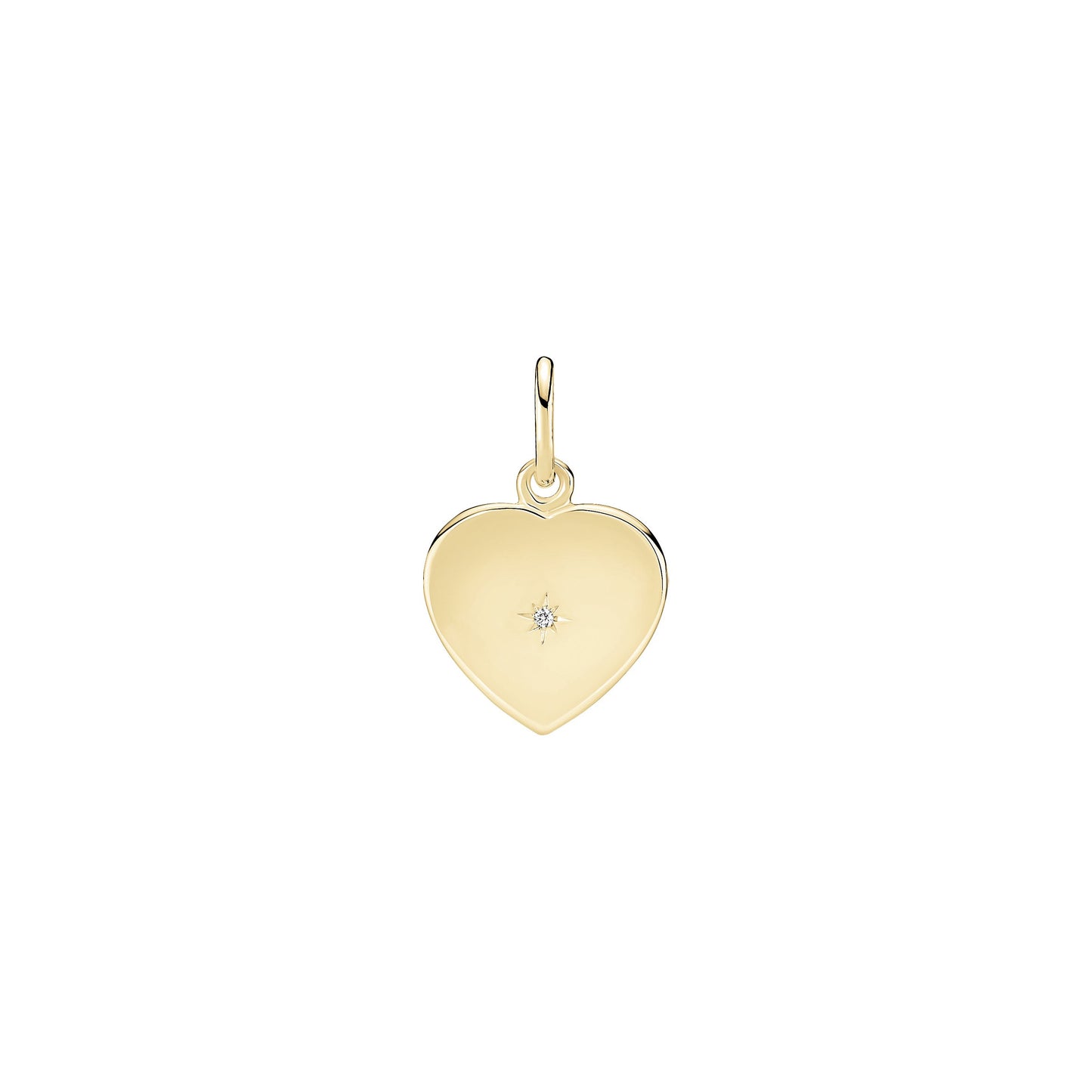 8 kt. guldvedhæng hjerte med diamant 0,005ct