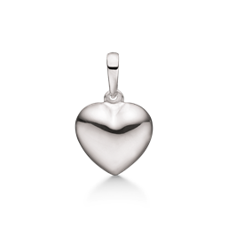 Sølv vedhæng hjerte. Mål: 13 x 12 mm.