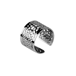 Stål ring med hulmønster
