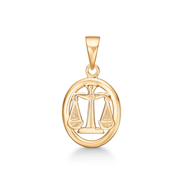 8 kt. guld vedhæng stjernetegn vægt. Mål: 13 x 12,5 mm