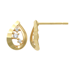 14 kt. guld ørestikker dråbe