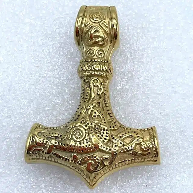 Museumsmykke, Thors Hammer, Ædelstål m. 18 kt. guld