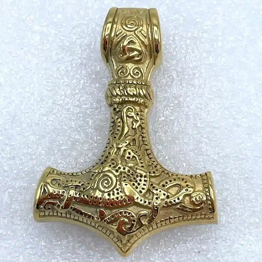Museumsmykke, Thors Hammer, Ædelstål m. 18 kt. guld