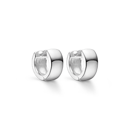 Sølv knækcreol hvælvet. Mål 5 x 10 mm.