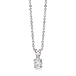 Sølv vedhæng 5 mm. synt. cubic zirconia i 4 grabber