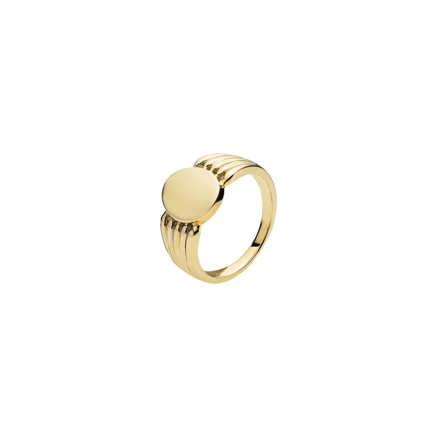 8 kt. guldring,plade oval 12x10mm