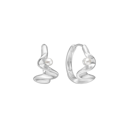Sølv Creol 13 mm med ferksvandsperle